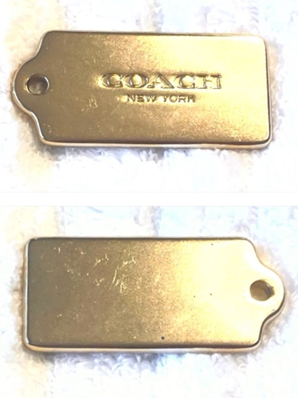 Coach Gold Metal Logo Hang Tag - Charm!